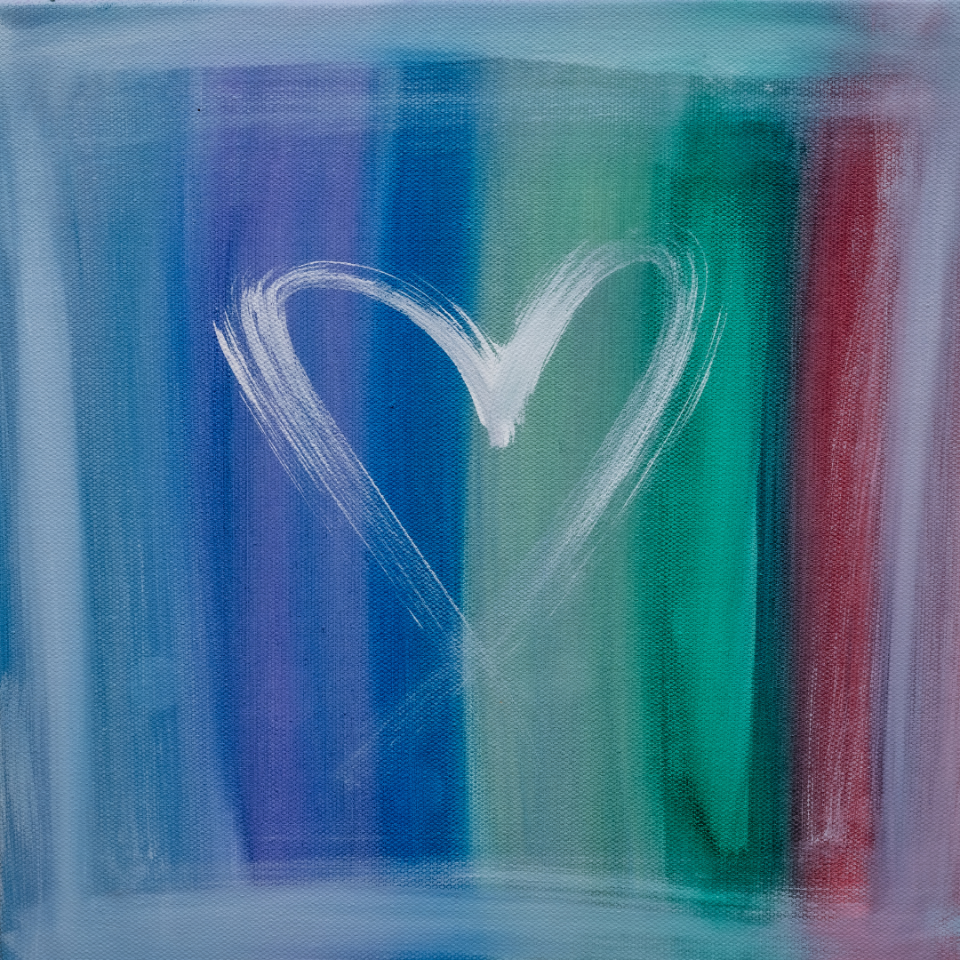 Valentine gift artwork of heart abstract heart artwork UK
