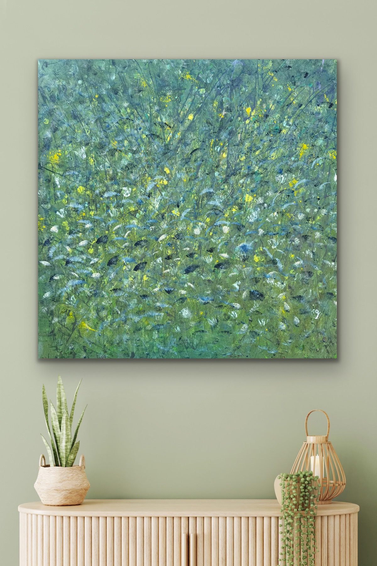 origianl painting of a meadow modern contemporary art for sale and art for hire large landscape paintings