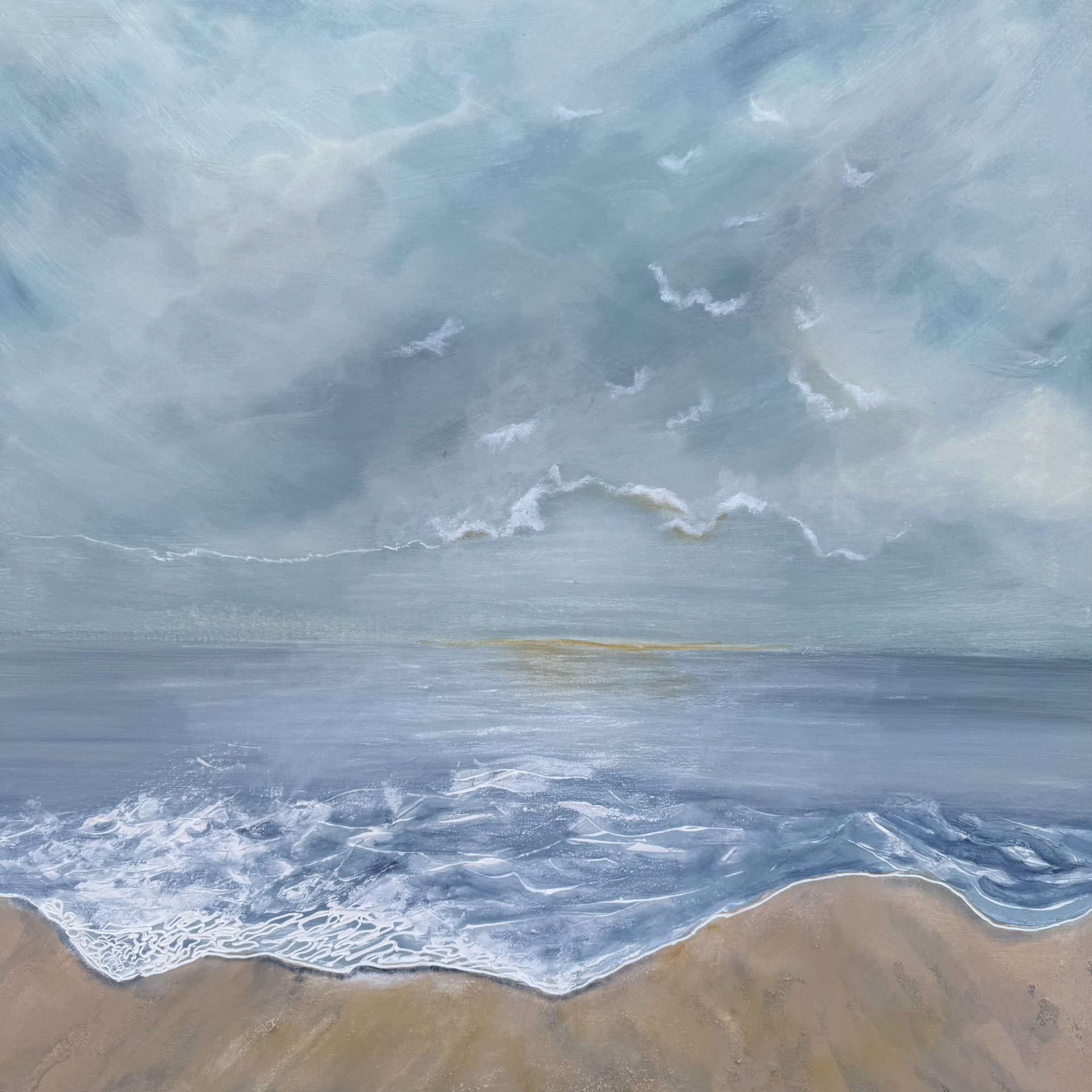 original painting of sea beach modern contemporary for sale UK