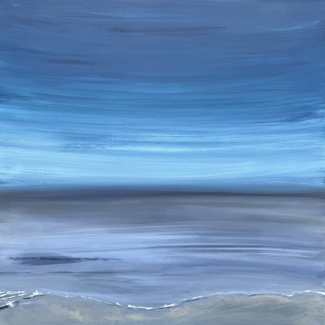 Modern contempory original painting on canvas of the sea UK art for sale abstract art tranquil calming art for spa hotels and commercial spacs